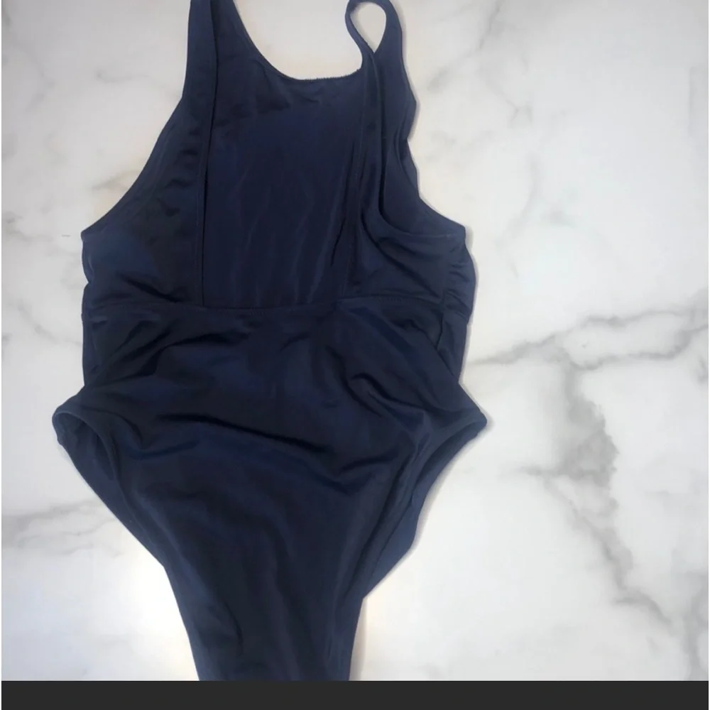 Lively,This Suit Slides On Like Butter,Open Squared Back,Navy, Ex.Conf,Sixe XS